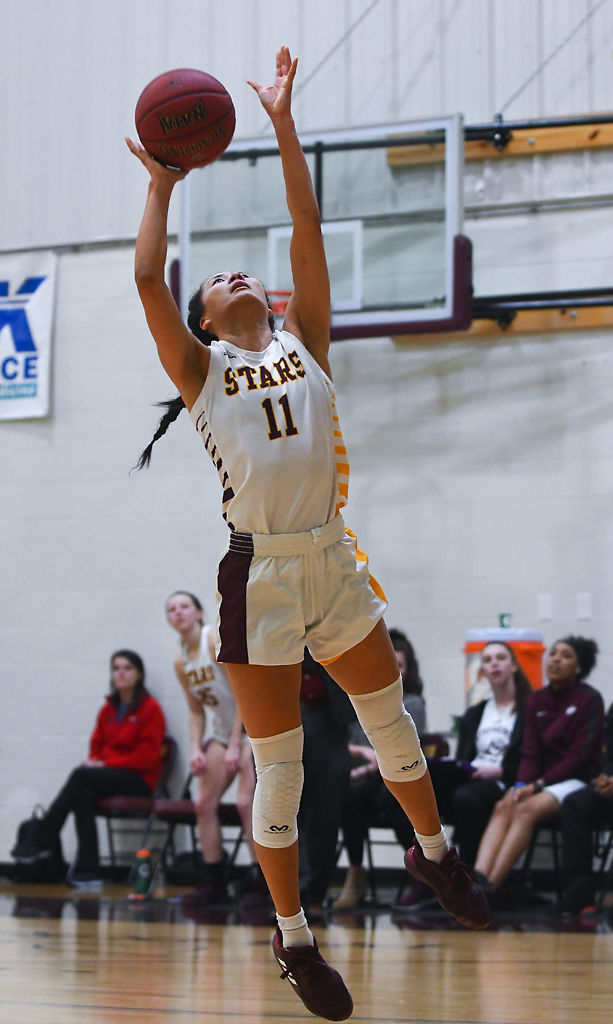 Makenzie Jemes attempts a lay-up